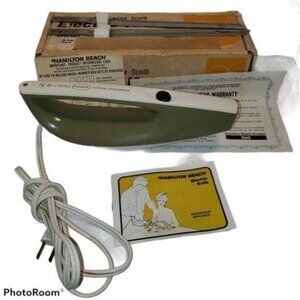 Vintage Hamilton Beach Electric Knife Avocado Model 275a Meat Bread